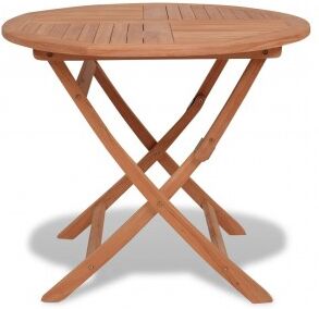 vidaXL Mesa De Jardín Plegable Madera De Teca Maciza 85x76 Cm