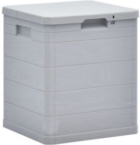 vidaXL Caja De Almacenamiento De Jardín 90 L Gris Claro