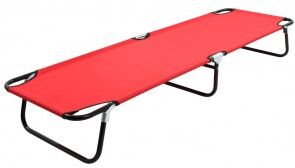 vidaXL Tumbona Plegable Acero Roja