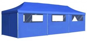 vidaXL Carpa Plegable Pop-up Con 8 Paredes Laterales 3x9 M Azul