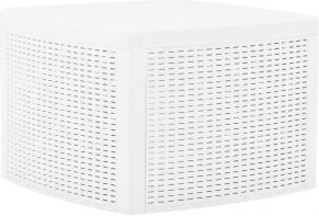 vidaXL Mesa Auxiliar De Plástico Blanco 54x54x36.5 Cm