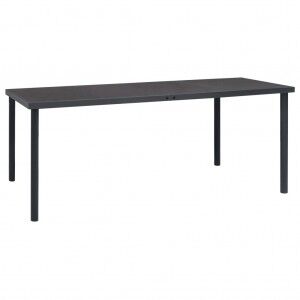 vidaXL Mesa De Comedor De Jardín Acero Gris Antracita 190x90x74 Cm