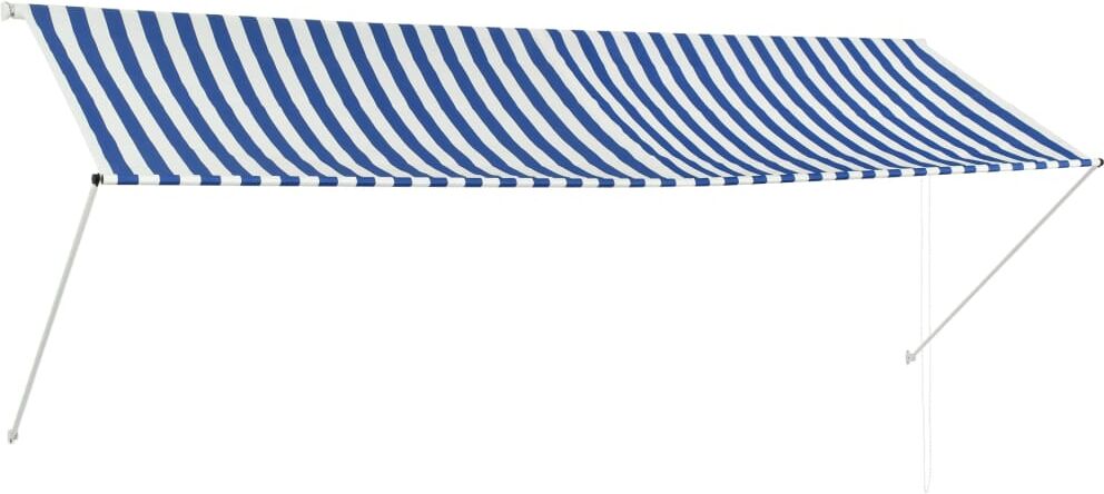 vidaXL Toldo retráctil 350x150 cm azul y blanco