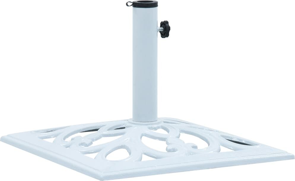 vidaXL Base de sombrilla de hierro fundido blanco 12 kg 49 cm