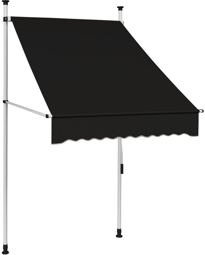 vidaXL Toldo retráctil de operación manual gris antracita 100 cm