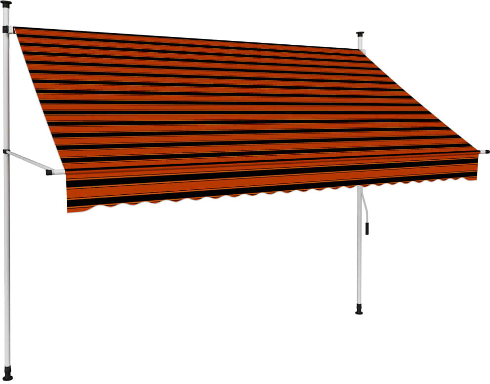 vidaXL Toldo manual retráctil naranja y marrón 250 cm