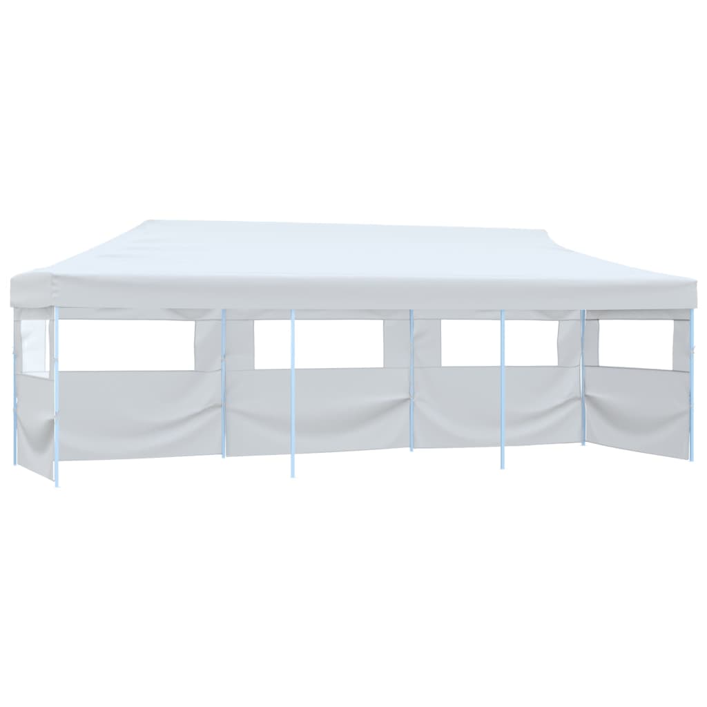 vidaXL Carpa de fiestas pop-up plegable con 5 paredes blanco 3x9 m