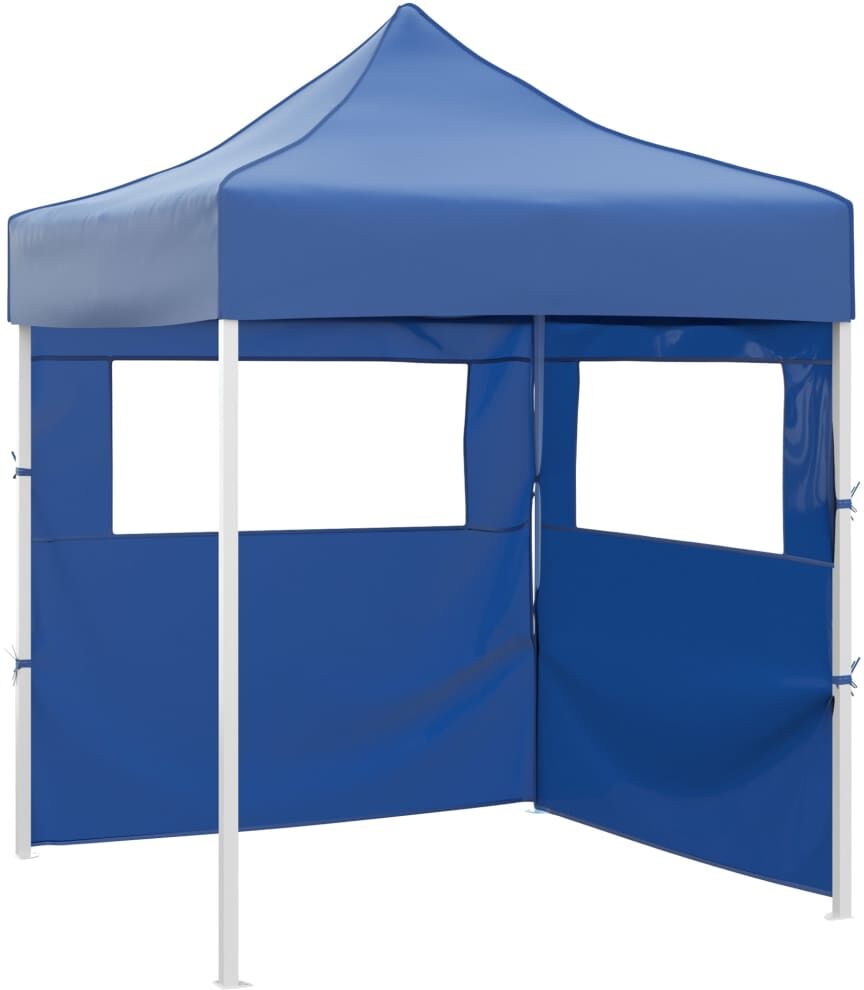 vidaXL Carpa plegable profesional con 2 paredes acero azul 2x2 m