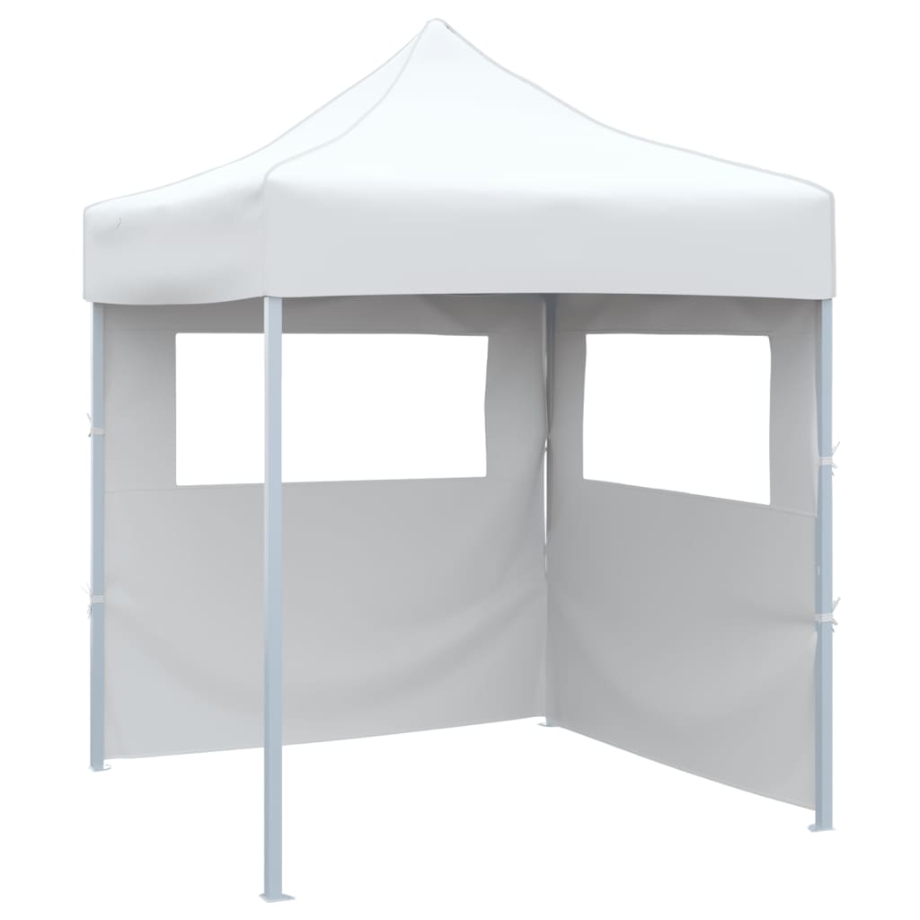 vidaXL Carpa plegable profesional con 2 paredes acero blanco 2x2 m