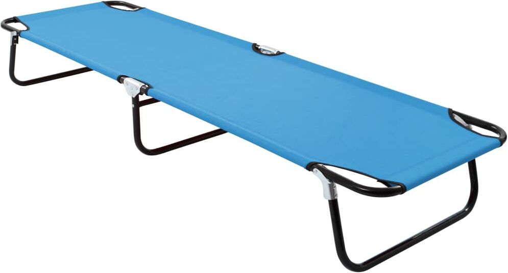 vidaXL Tumbona plegable de acero azul turquesa