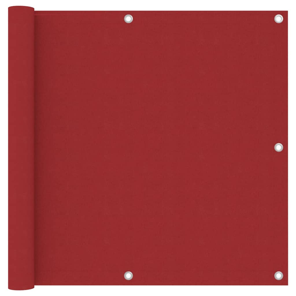 vidaXL Toldo para balcón tela oxford rojo 90x400 cm