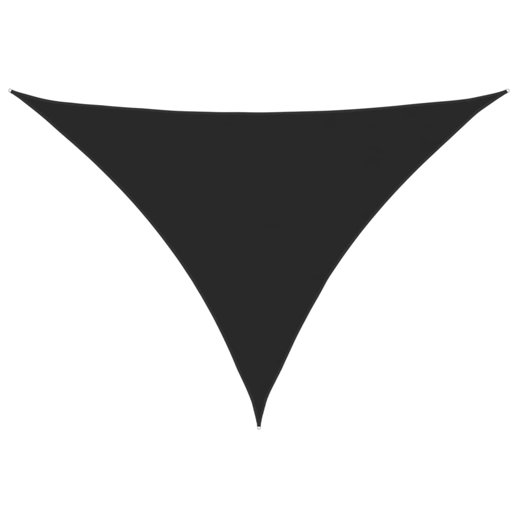 vidaXL Toldo de vela triangular tela Oxford negro 4x5x5 m