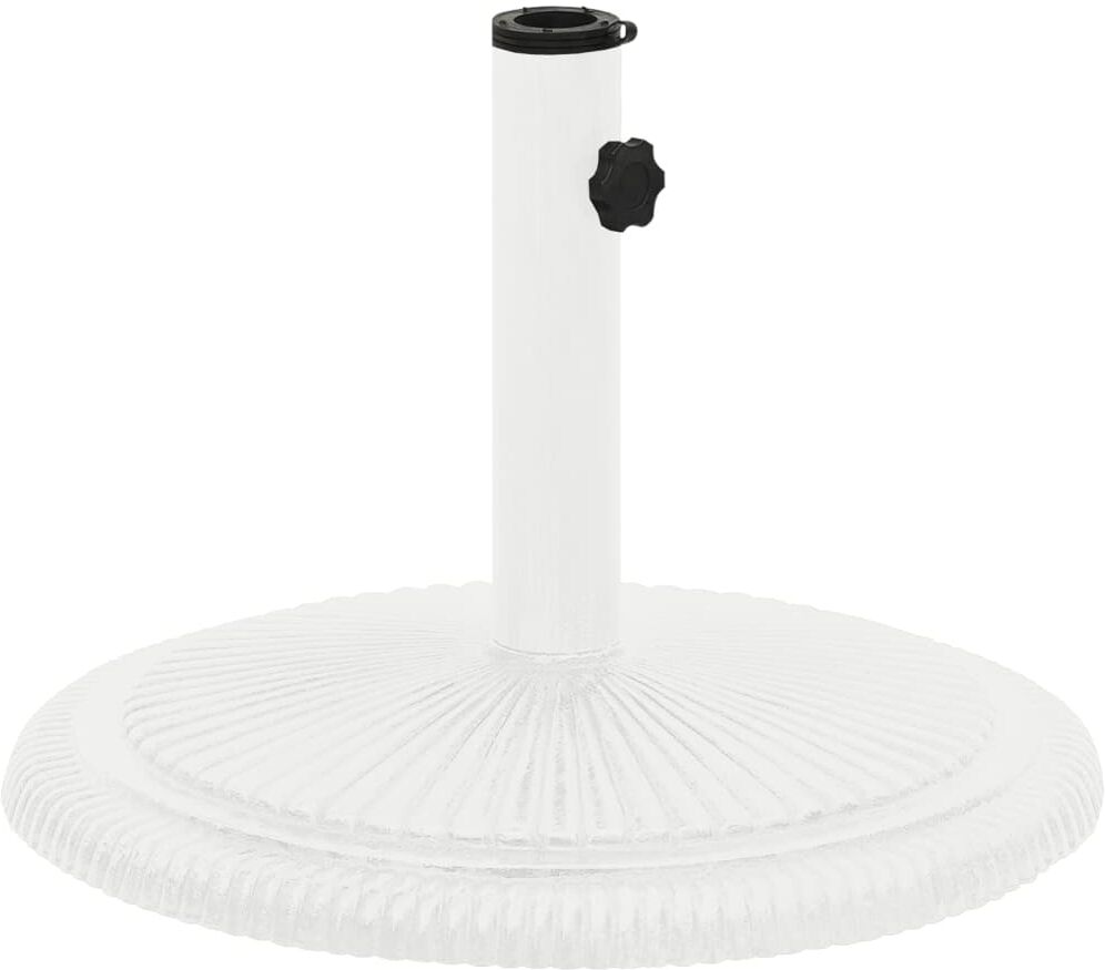 vidaXL Base de sombrilla de hierro fundido blanco 45x45x30 cm