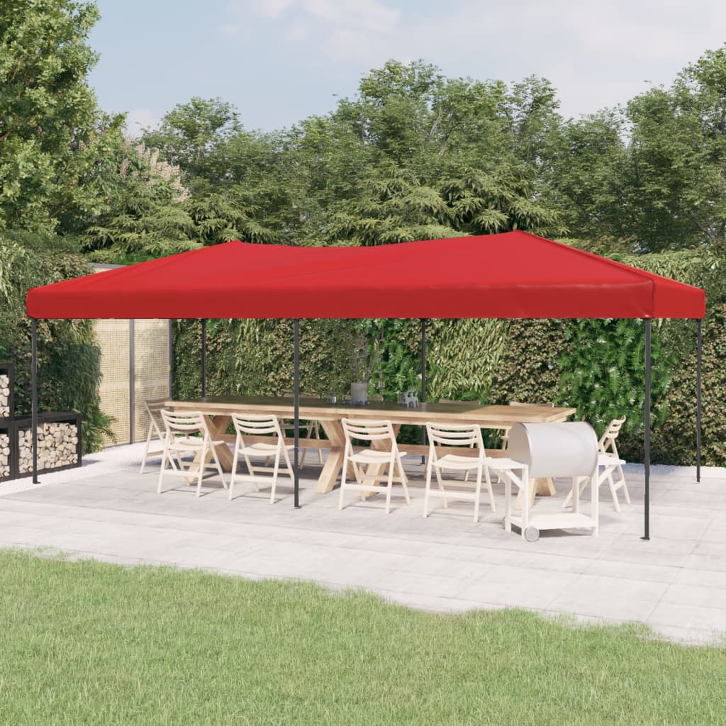 vidaXL Carpa para fiestas plegable rojo 3x6 m