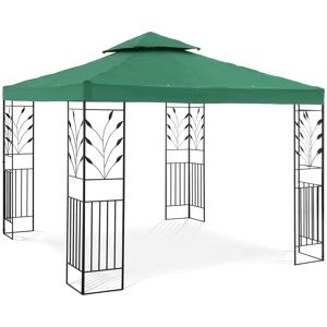 Uniprodo Paviljonki - 3 x 3 m - 180 g/m² - tummanvihreä UNI_PERGOLA_3X3G