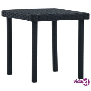 vidaXL Puutarhapöytä musta 40x40x40 cm polyrottinki