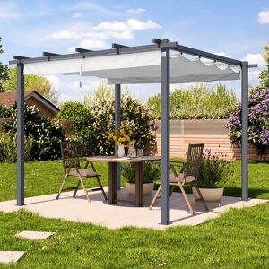 TOOLPORT 3x3m Pergola, markiisi, stone - (400100)