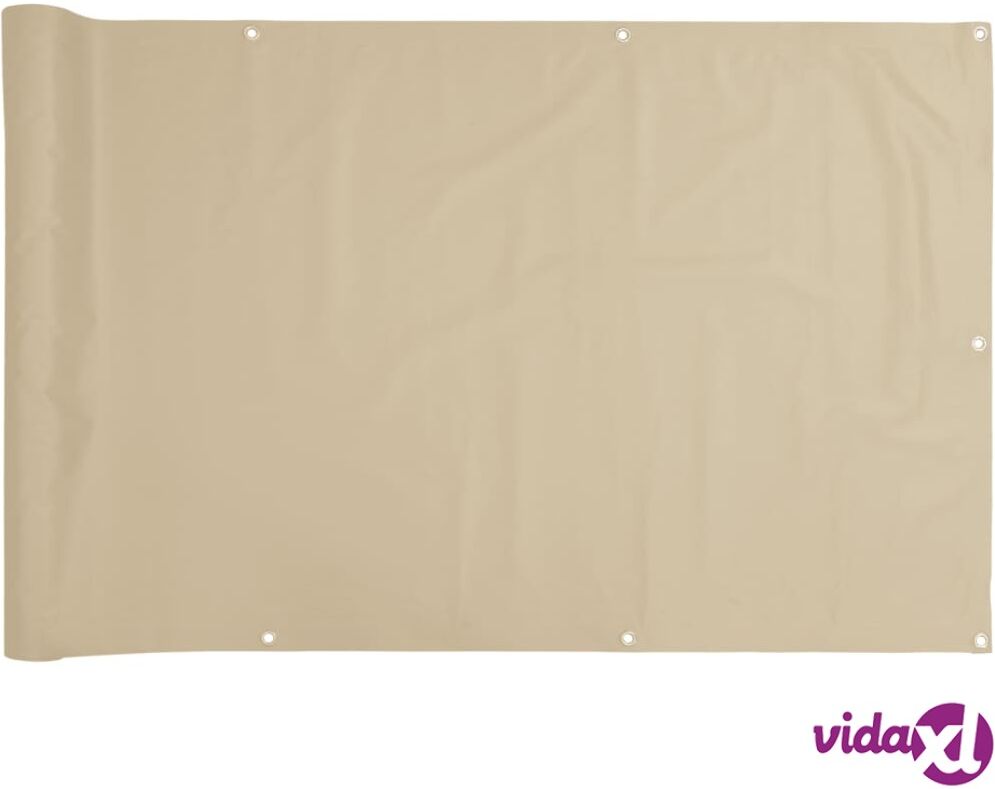 vidaXL Parvekkeen suoja Oxford-kangas 75x600 cm Beige