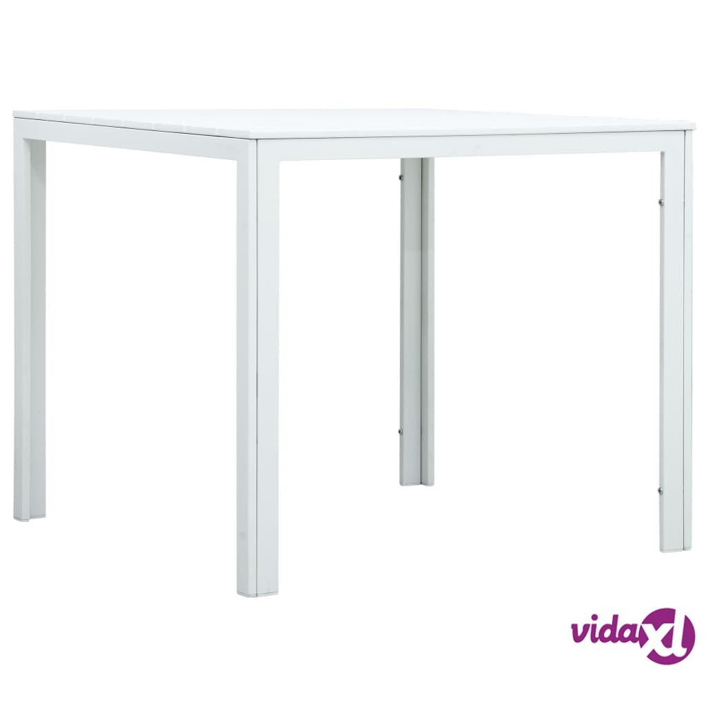 vidaXL Sohvapöytä valkoinen 78x78x74 cm HDPE puutyyli
