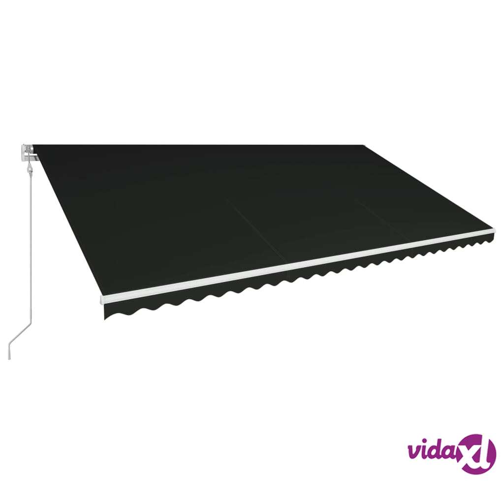 vidaXL Automaattisesti sisäänkelattava markiisi 600x300 cm antrasiitti