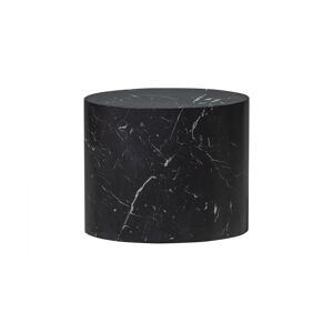WOOOD Table d'appoint en revetement facon marbre noir 40cm - Quint