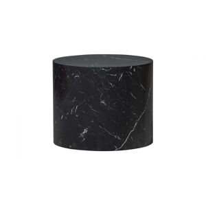 WOOOD Table d'appoint en revetement facon marbre noir 48cm - Quint