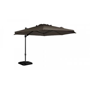 EXOTAN Parasol rond pivotant 350cm taupe - Romo