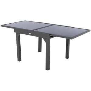 HESPERIDE Table extensible carrée en verre Piazza 4/8 places Gris anthracite - Hespéride - Publicité