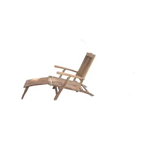 CHALET & JARDIN Transat Relax en bois - repose-pied detachable - dossier inclinable