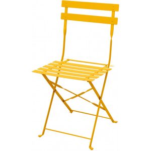 ESSENCIEL GREEN Lot de 2 chaises pliantes Jaune Solaire Acier - Publicité