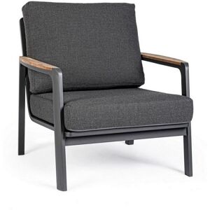 BIZZOTTO Fauteuil lounge de jardin JALISCO anthracite - Publicité