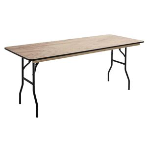 OVIALA Table pliante en bois 200cm 10 places - Publicité