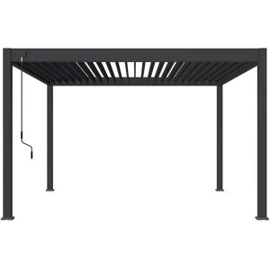 Pergola bioclimatique autoportante 4x4m - Anthracite - OMBREA VS - Publicité