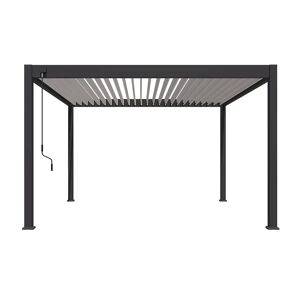 Pergola bioclimatique autoportante 4x4m - Anthracite/blanc - OMBREA VS - Publicité