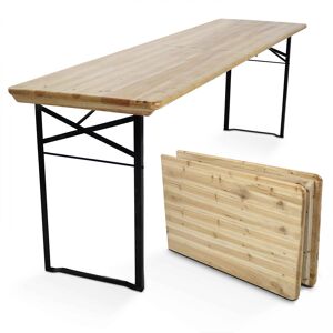 OVIALA Table de brasserie en bois pliante 218 cm - Publicité