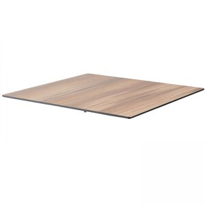 OVIALA Plateau de table stratifié 70x70 cm chene foncé - Publicité