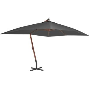 HELLOSHOP26 Parasol meuble de jardin en porte-a-faux avec mat en bois 400 x 300 cm anthracite 02_0008622