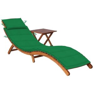 HELLOSHOP26 Transat chaise longue bain de soleil lit de jardin terrasse meuble d'extérieur avec table et coussin bois d'acacia 02_0012637 - Publicité