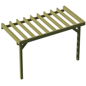 DECKLINEA Structure Terrasse Bois Pilotis en Kit - 4x2,10m - 8,4m2 - Solives + Poteaux - Sapin Traite Autoclave - Charge Utile 350Kg/m² - Epicea - Terrasse Surelevee