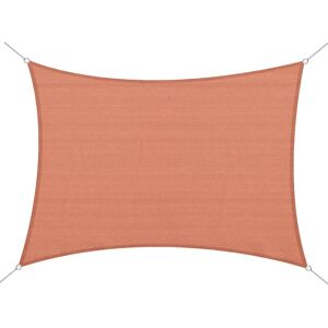 HOMCOM Voile d'ombrage rectangulaire 4 x 6 m toile solaire taud de soleil brique terracotta - Publicité