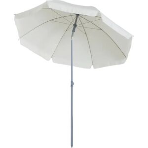 OUTSUNNY Parasol inclinable octogonal de jardin Ø 2,2 x 2,3 H m metal polyester creme