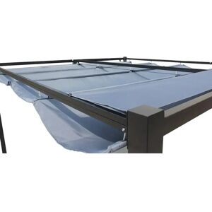 CONCEPT USINE Pergola autoportante 3x3m, toile polyester grise TUSA