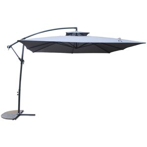 Kocoon Paris - Parasol déporté carré Corto gris - 300x300x220 cm Gris - Publicité