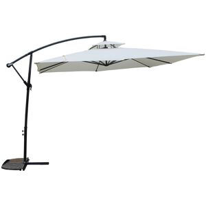 Kocoon Paris - Parasol déporté carré Corto écru - 295x295x220 cm Ecru - Publicité