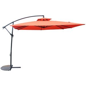 Kocoon Paris - Parasol déporté carré Corto terracotta - 295x295x220 cm Terracotta - Publicité