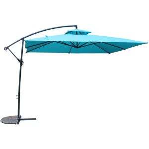 Kocoon Paris - Parasol déporté carré Corto bleu - 295x295x220 cm Bleu - Publicité