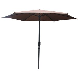 Kocoon Paris - Parasol droit rond Porto chocolat - 294x294x245 cm Chocolat - Publicité