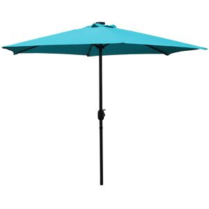 Kocoon Paris - Parasol droit rond LED Fiero bleu - 266x266x236 cm Bleu - Publicité