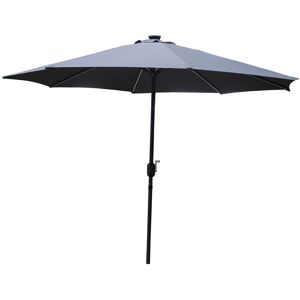 Kocoon Paris - Parasol droit rond LED Italora gris - 292x292x245 cm Gris - Publicité