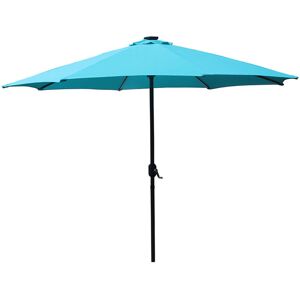 Kocoon Paris - Parasol droit rond LED Italora bleu - 292x292x245 cm Bleu - Publicité